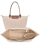 LOUKAYCCI Felt Purse Organizer Insert for Longchamp Le Pliage L Handbag Insert (Large, Beige)