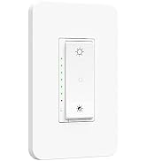 Nexete Smart Wi-Fi Dimmer Switch, Dim Lighting from Anywhere, in-Wall, 3-Way/Single Pole No Hub R...