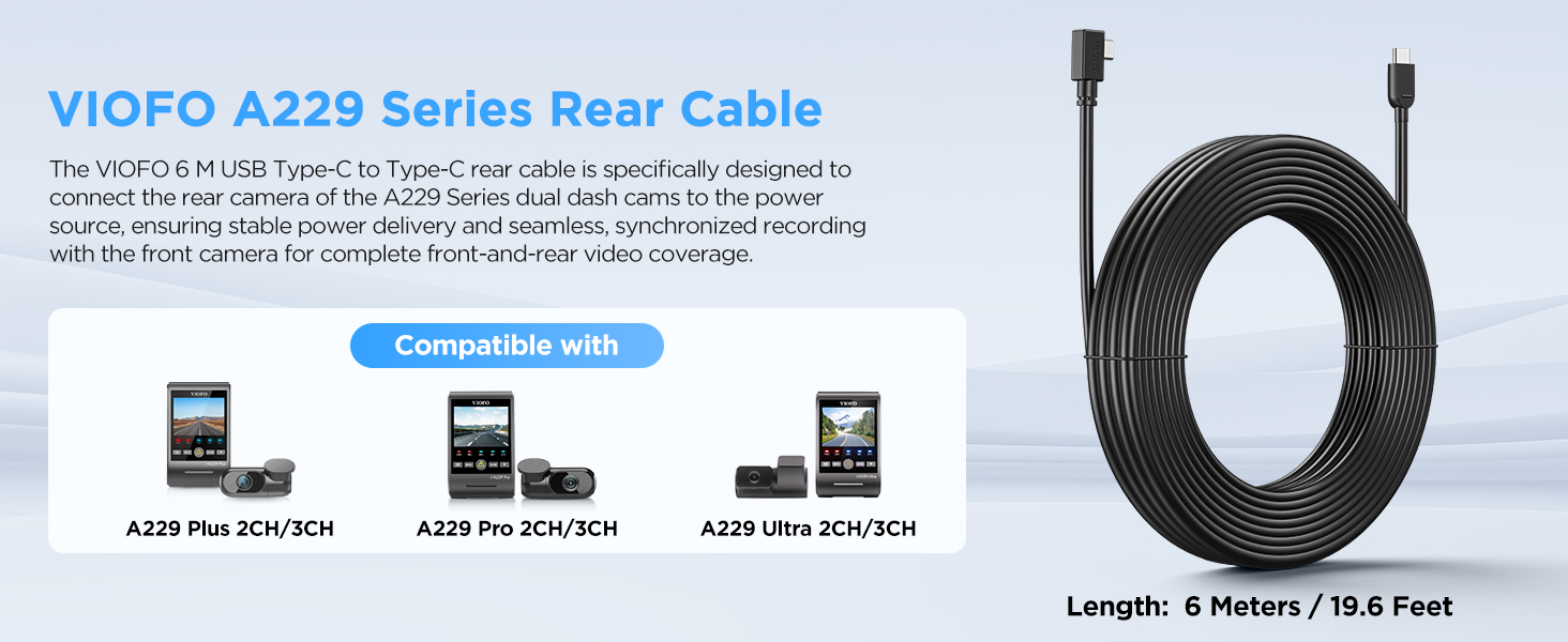 dashcam rear cable