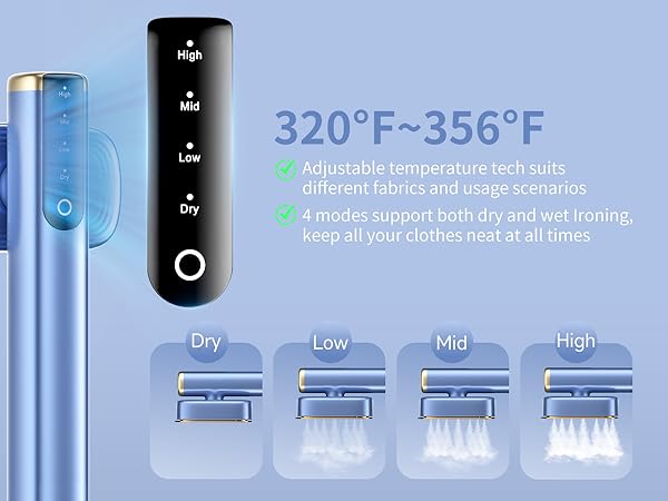 MIYOKO 2-in-1 Garment Steamer for Clothes