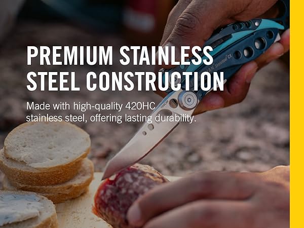Premium Stainless Steel Construction. Made with high-quality 420HC stainless steel.