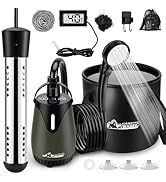 Upgraded Portable Shower for Camping with Heater, Rechargeable Camping Shower with Intelligent LE...
