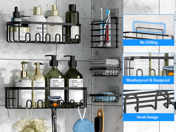 Adhesive Bathroom Rack