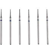 MZCMSL 6pcs Needle Shaped Cuticle Drill Bits for Manicure Under Nail, 3/32 shank Diamond Nail Bit