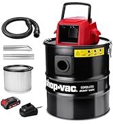 Shop-Vac 5 Gallon Ash Vacuum,9.0 Peak Kpa Cordless Vacuum Cleaner with Blow Function, Ash Vac Cle...