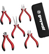5 pcs mini pliers set, small pliers set includes pointed nose, long nose, oblique nose, flat nose...