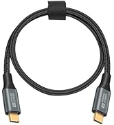 Poyiccot Short USB C to USB C Cable, 1.5FT USB 3.2 Gen 2 USB C Cable Short, 20Gbps Data Transfer ...