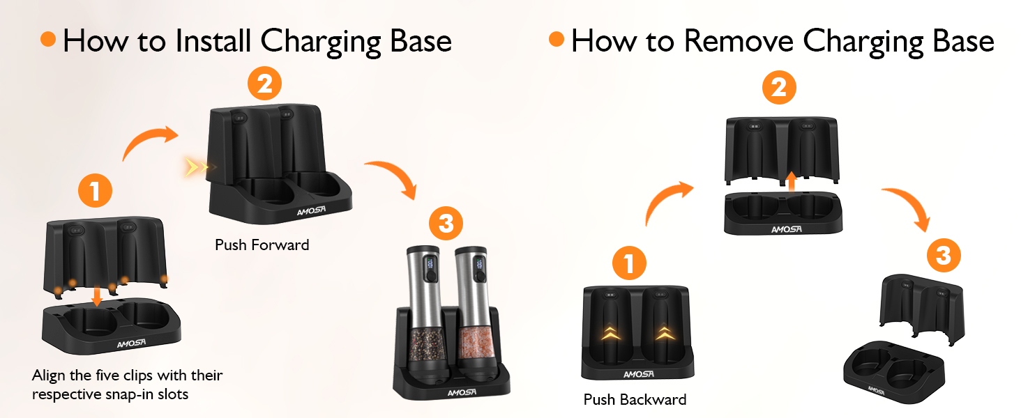 electric salt and pepper grinder set rechargeable