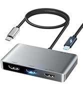 avedio links USB C to 3 HDMI Adapter, SplitExtend HDMI Splitter Extended Display for Triple Monit...