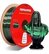 RepRapper PLA Filament, Glitter Black Green Gradient 3D Printer Filament, Beautiful Color Change ...