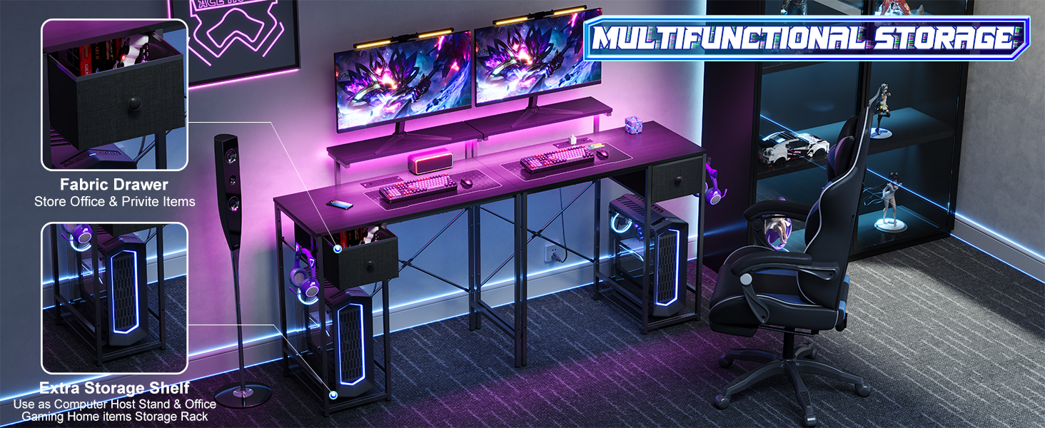 Computer Desk with Storage Drawer and CUP Stand