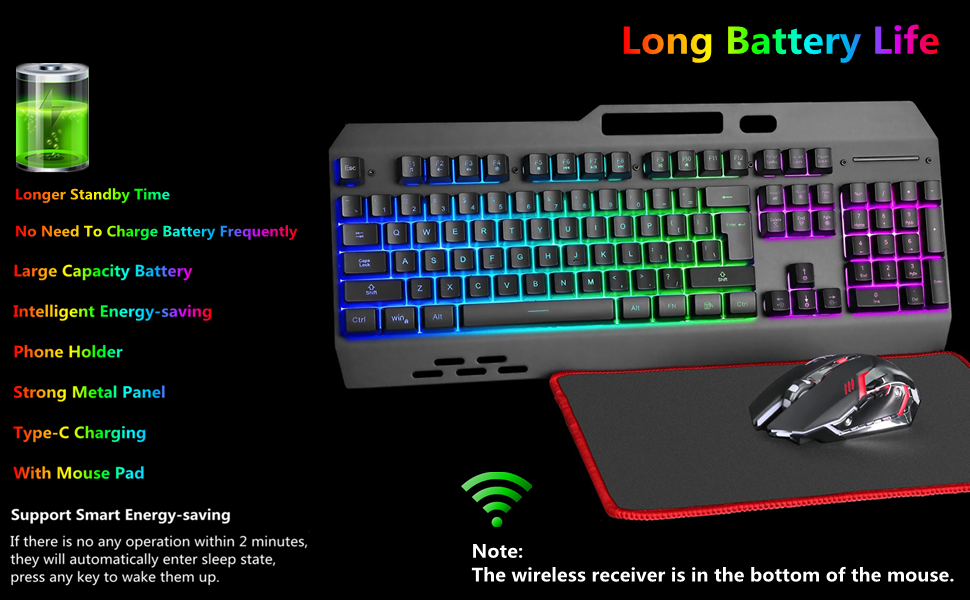 wireless gaming keyboard mouse