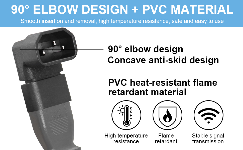 C14 adapter 90 degree