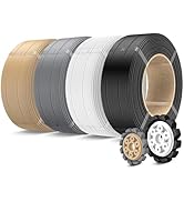 SUNLU 500g PLA+2.0 3D Printer Filament Refill, High Toughness PLA+ Filament Bundle, No-Spool 3D F...