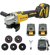 RhovixStar Brushless Angle Grinder Cordless, 3/8 Inch Battery Grinder Power Tools for Cutting, Gr...