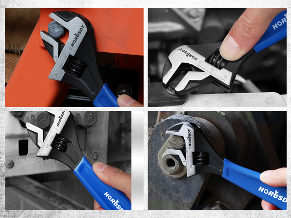 HORUSDY 3 Piece Adjustable Wrench Set