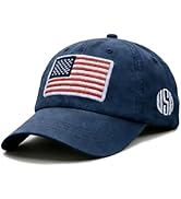 American Flag Baseball Cap for Men Women – Vintage USA Dad Hat Adjustable Cotton Patriotic Embroi...