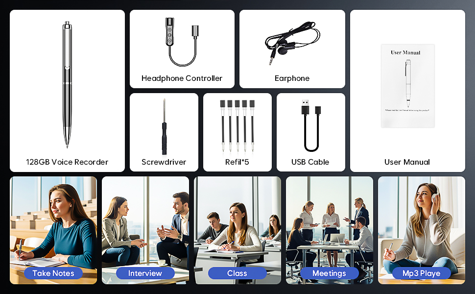 128GB Voice Recorder