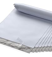GPI - 7.5 x 10.5, 2.5 Mil Thick, Bulk Pack Of 200 - WHITE POLY MAILER ENVELOPES, Self Seal Waterp...