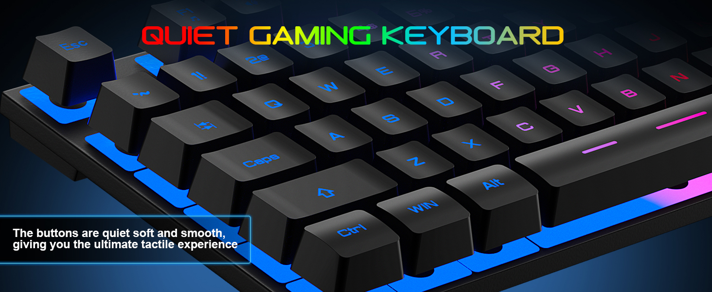 silent keyboard Pc gaming keyboards Led keyboard Backlit keyboard rgb colorful