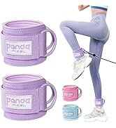Pixel Panda Ankle Strap for Cable Machines and Resistance Bands, Work Out Cuff Attachment for Hom...