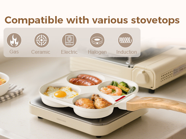 4 Hole Egg Frying Pan For Breakfast