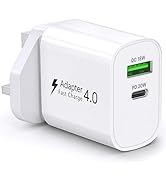 UK Travel Plug Adapter, PD 20W QC 18W UK USB C Charger Block Type G Plug Adapter, UK Ireland Plug...