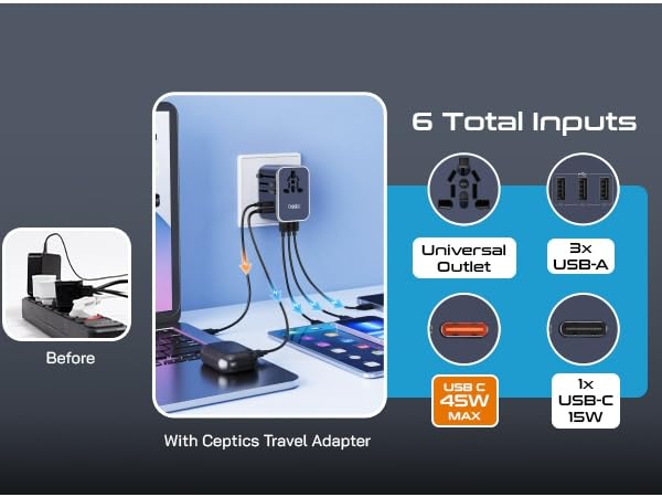 type c adapter, universal plug adapter, universal travel plug adapter