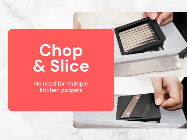 Fullstar compact chopper can do both chopping and slicing