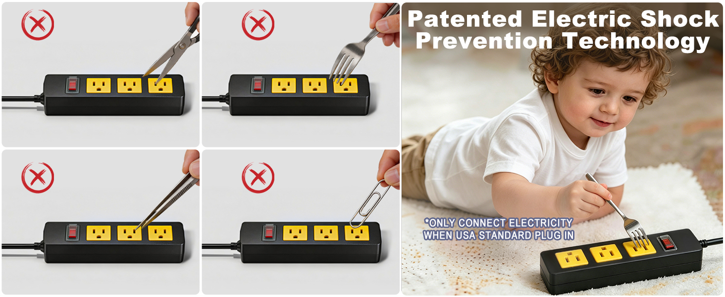 Waterproof Outdoor Power Strip with Extension Cord