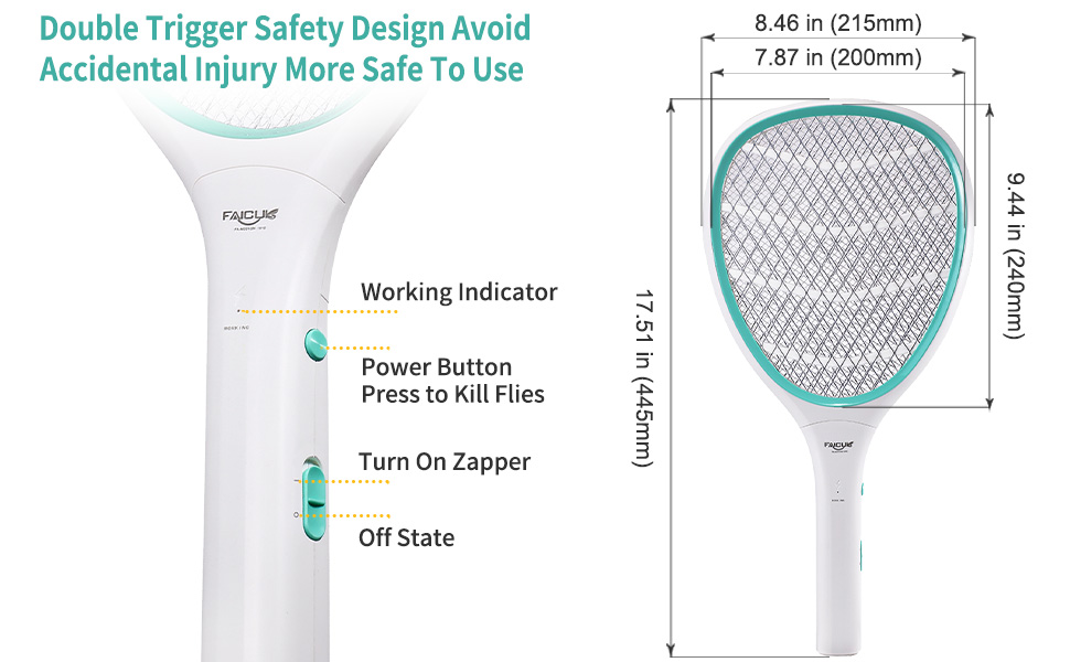Battery-Powered Fly Swatter for Small Insects