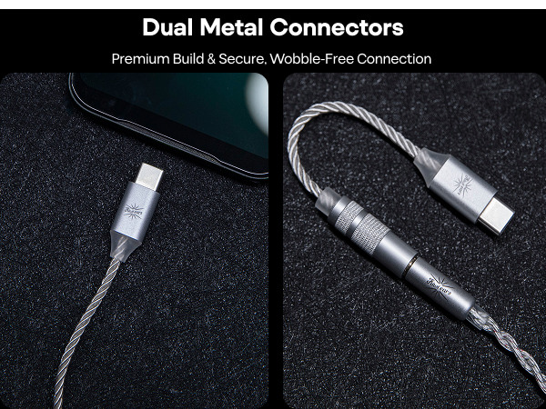 Linsoul Kiwi Ears AD1 Type-C to 3.5mm Female Headphone DAC Adapter Cable