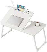 Laptop Desk for Bed, Adjustable Laptop Stand with 5 Different Angles, Portable Lap Tray Table wit...