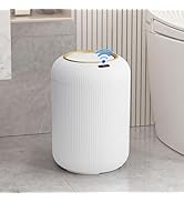 onlcuk Automatic Motion Sensor Bathroom Trash Can with Lid, 3 Gallon Touchless Trash Bin, Smart P...