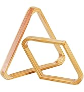 TOPZEA 2 Pack Wooden Billiard Ball Racks, Solid Wood 8-Ball Triangle Ball Rack 9-Ball Diamond Rac...