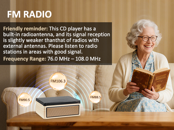 cd player with fm radio best reception
