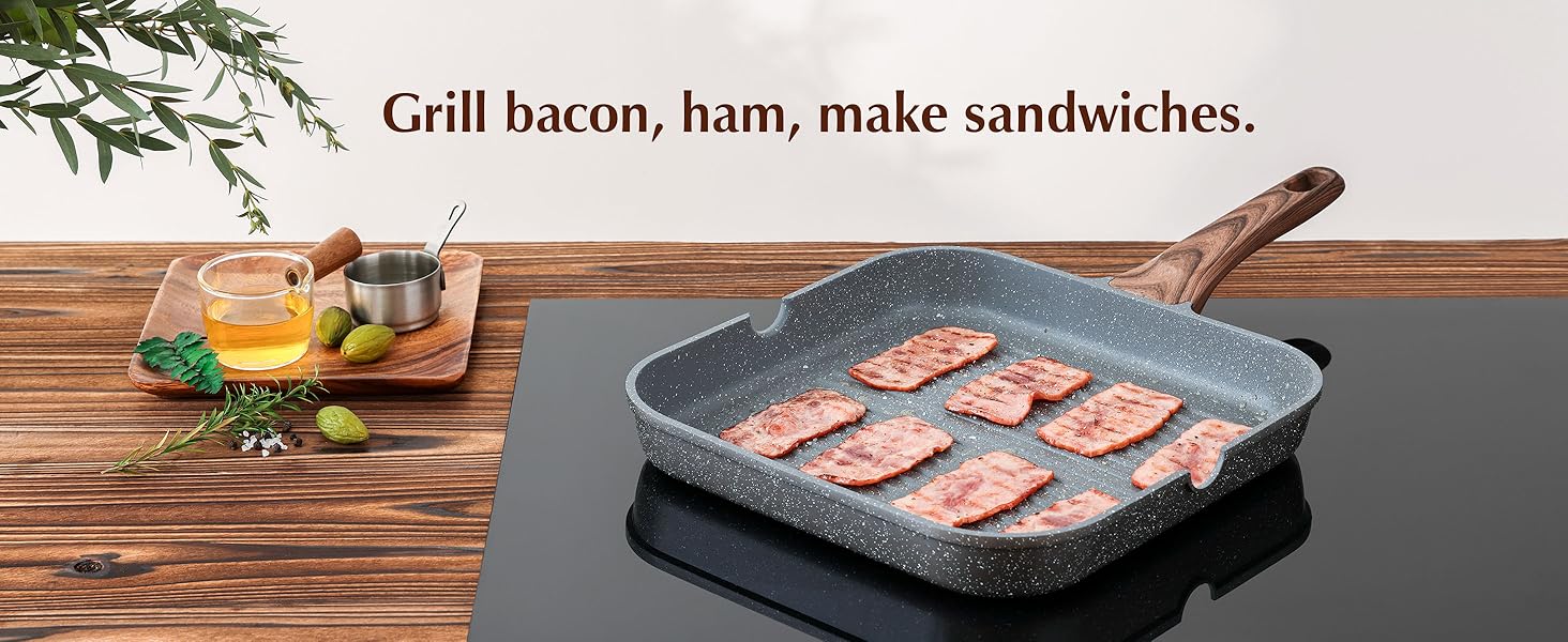 bacon pan grilling pan nonstick griddle pan steak pan