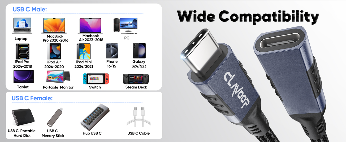 usb type c extension cable