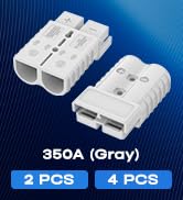 furwishlisting Anderson Connector 350A 600V Battery Quick Connect/Disconnect for 2/0 AWG Cables, ...