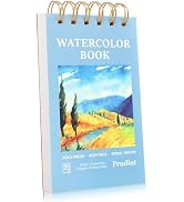 35 Sheets Watercolor Paper Pad 3.5x5.5 Inch, 140 lb/300 GSM Cold Press Water Color Sketchbook Spi...