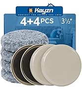 Kayzn Furniture Sliders,Multi-Surface Furniture Movers Sliders for Carpet and Hardwood Floors,4 P...