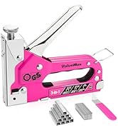 ValueMax Staple Gun, Heavy Duty 3-in-1 Manual Nail Gun with 2000 Staples, Remover, Upholstery Sta...