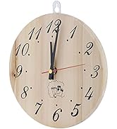Bewinner 8in Wooden Sauna Clock, Portable Timer Clock for Sauna Room Home Decor Sauna Accessory