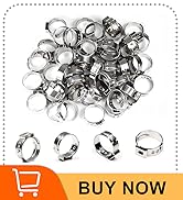 55Pcs Single Ear Hose Clamps 15mm-17.5mm (1/2&amp;amp;#34;) 304 Stainless Steel