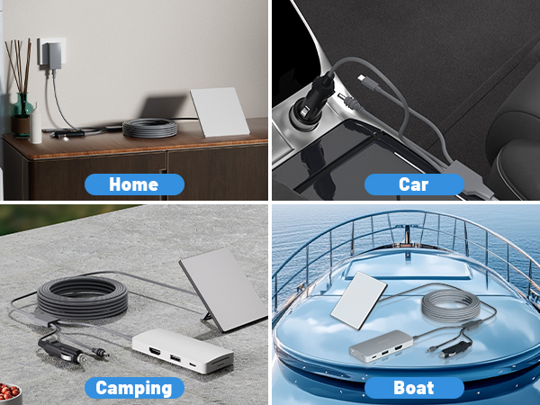 3 in 1 Cable for Starlink Mini 33ft/10M, 140W Input USB C to DC Power Cable