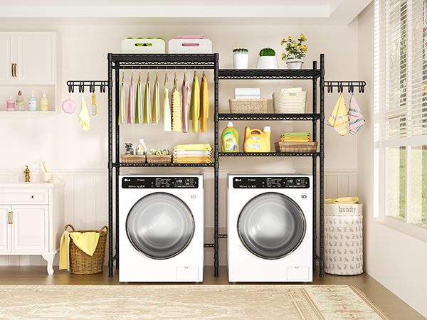 above washer dryer shelf