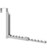 Maqauai Over The Door Hanger Clothes Drying Rack,Extended Over The Door Hooks with 10 Ridges, Por...