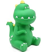 H&amp;W Dinosaur Money Bank (Green), Shatterproof Tyrannosaurus Rex Piggy Bank, First Coin Bank, Best...