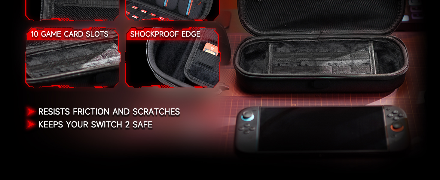 PlayVital Carrying Case for Nintendo Switch 2 with Silicone Charging Port