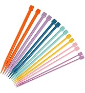 Katech 14 pcs Knitting Needles Set, 4mm-10mm Single Pointed Knitting Needles for Beginners and Ki...